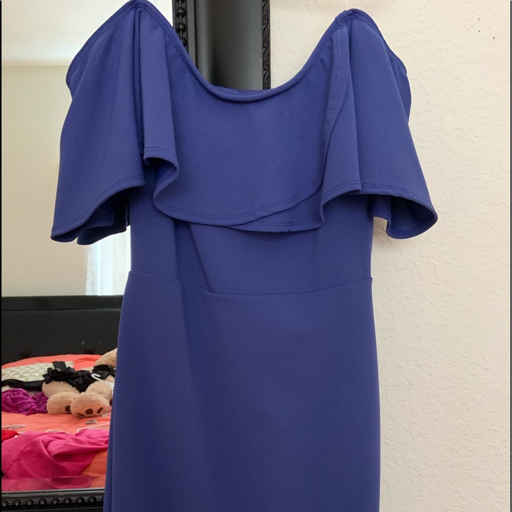 Blue/periwinkle strapless dress